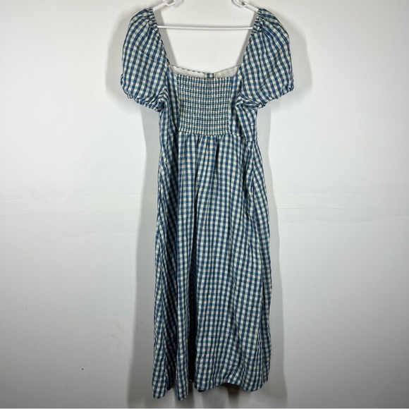 Boden Square Neck 100% Linen Midi Dress Size US 12 - Picture 6 of 11